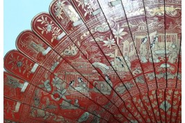 Luck and happiness. Chinese fan 19th century