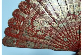 Luck and happiness. Chinese fan 19th century