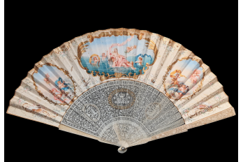 Venus of the Waters, fan by Dubois Davesnes circa 1850-60