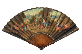 The repose of Diana disturbed, fan circa 1730