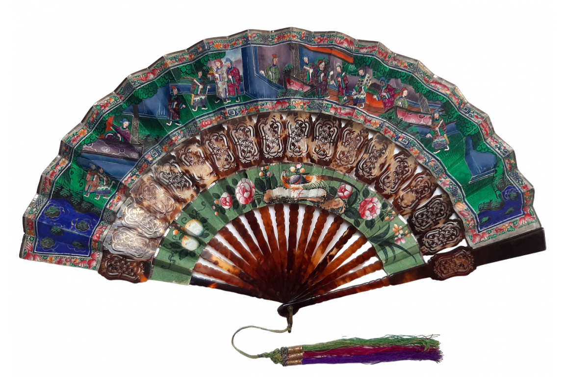 Cabriolet, Chinese fan, 19th century