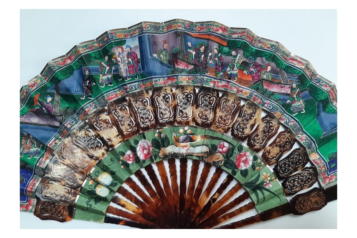 Cabriolet, Chinese fan, 19th century