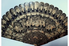 Black and gold China, 19th century fan