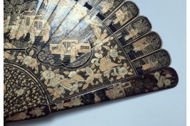 Black and gold China, 19th century fan