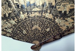 Black and gold China, 19th century fan