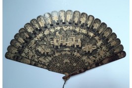 Black and gold China, 19th century fan