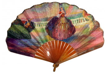 Color fireworks, fan, circa 1920