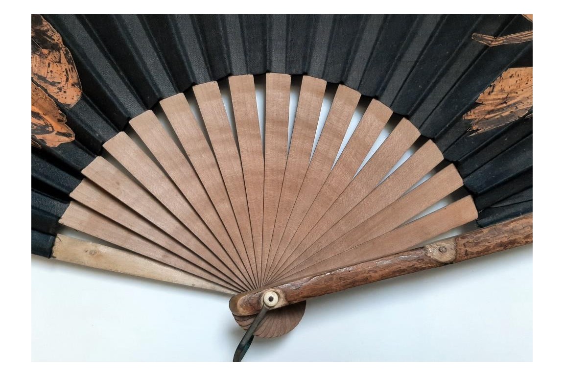 Cork, novelty fan circa 1880-90