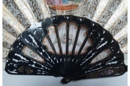 Gallantry with mica, fan circa 1860