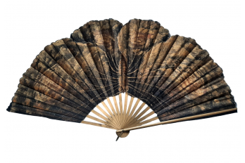 Gold butterfly, fan attributed to Ronot-Tuttin, circa 1905