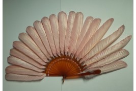 Pink goose, fan circa 1900-10