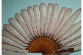 Pink goose, fan circa 1900-10