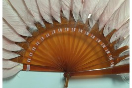 Pink goose, fan circa 1900-10