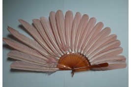 Pink goose, fan circa 1900-10