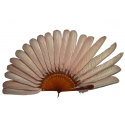 Pink goose, fan circa 1900-10