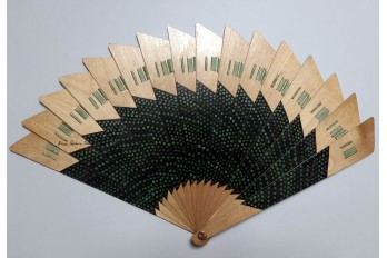 Dotted oblique. Contemporary fan by Alice Perrin, 2000