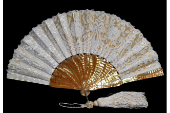 Yellow. Fan circa 1900