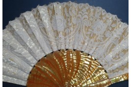 Yellow. Fan circa 1900