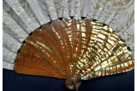 Yellow. Fan circa 1900