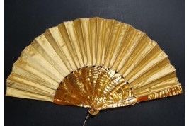 Yellow. Fan circa 1900