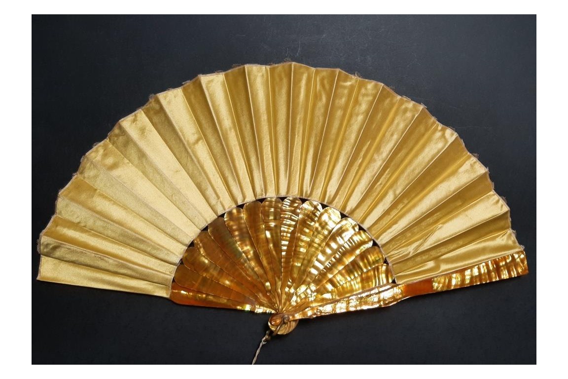 Yellow. Fan circa 1900