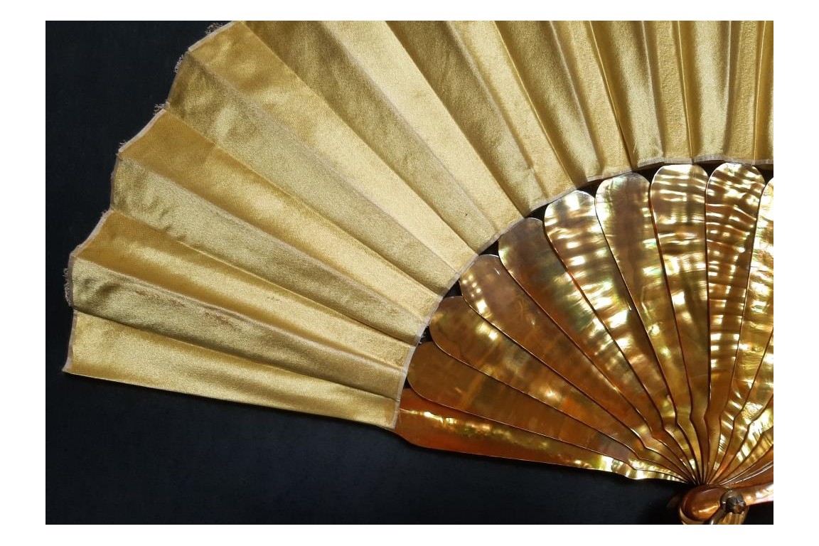 Yellow. Fan circa 1900