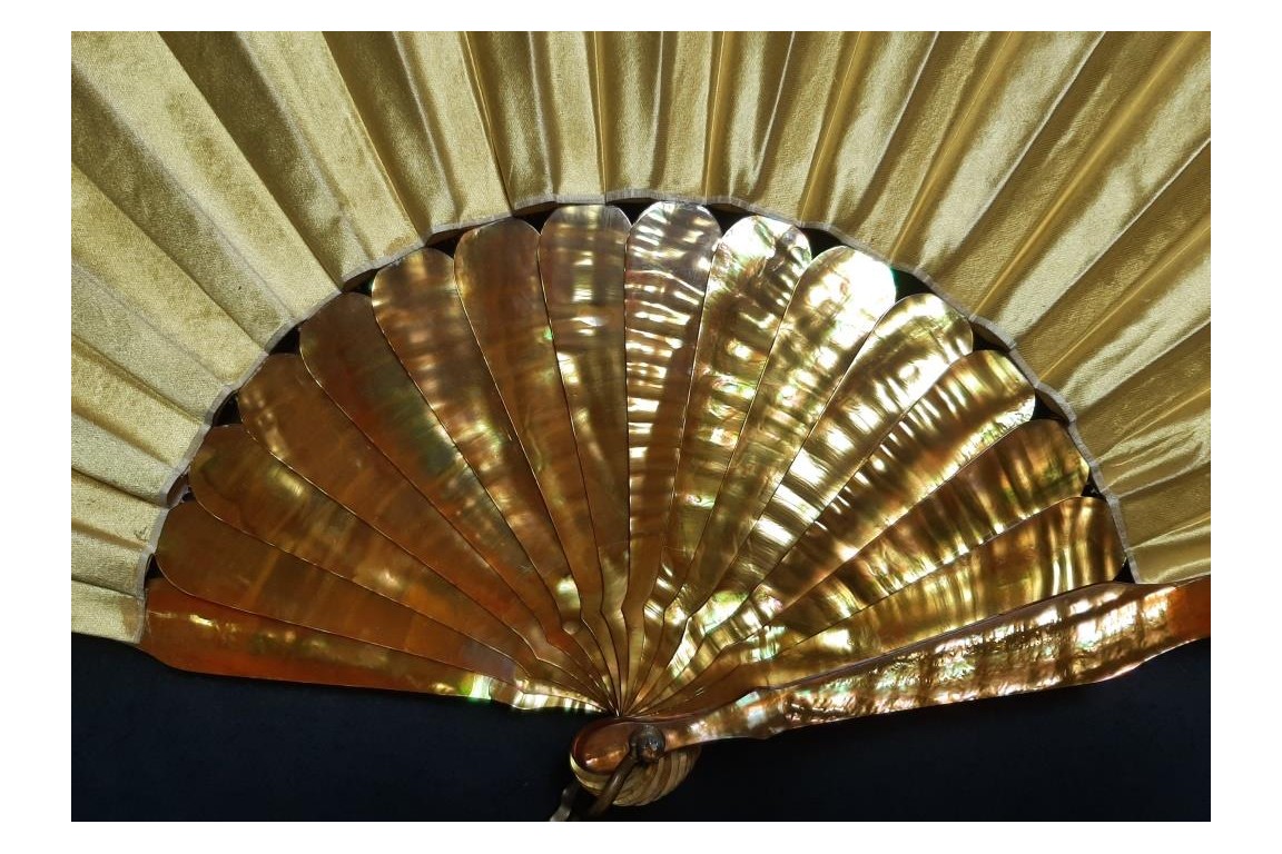 Yellow. Fan circa 1900