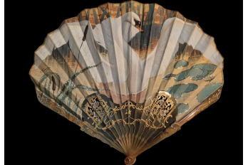 Swan, by Thomasse. Fan circa 1900