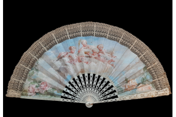 Coronation of Love, fan by Charles Chaplin circa 1880-90