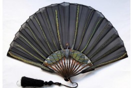 Peacock,  period Art Nouveau fan