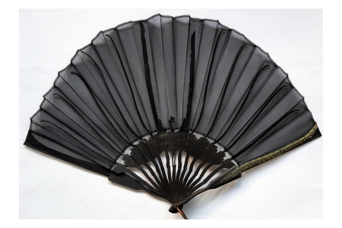 Peacock,  period Art Nouveau fan