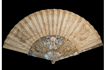 The Triumph of Silenus, fan circa 1730