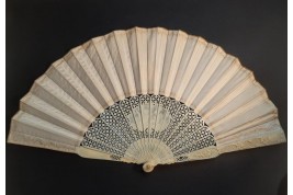 Shyness in love, fan by Edouard Lièvre, circa 1860-70