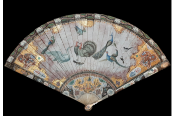 Wonderful birds, fan circa 1690