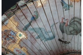 Wonderful birds, fan circa 1690