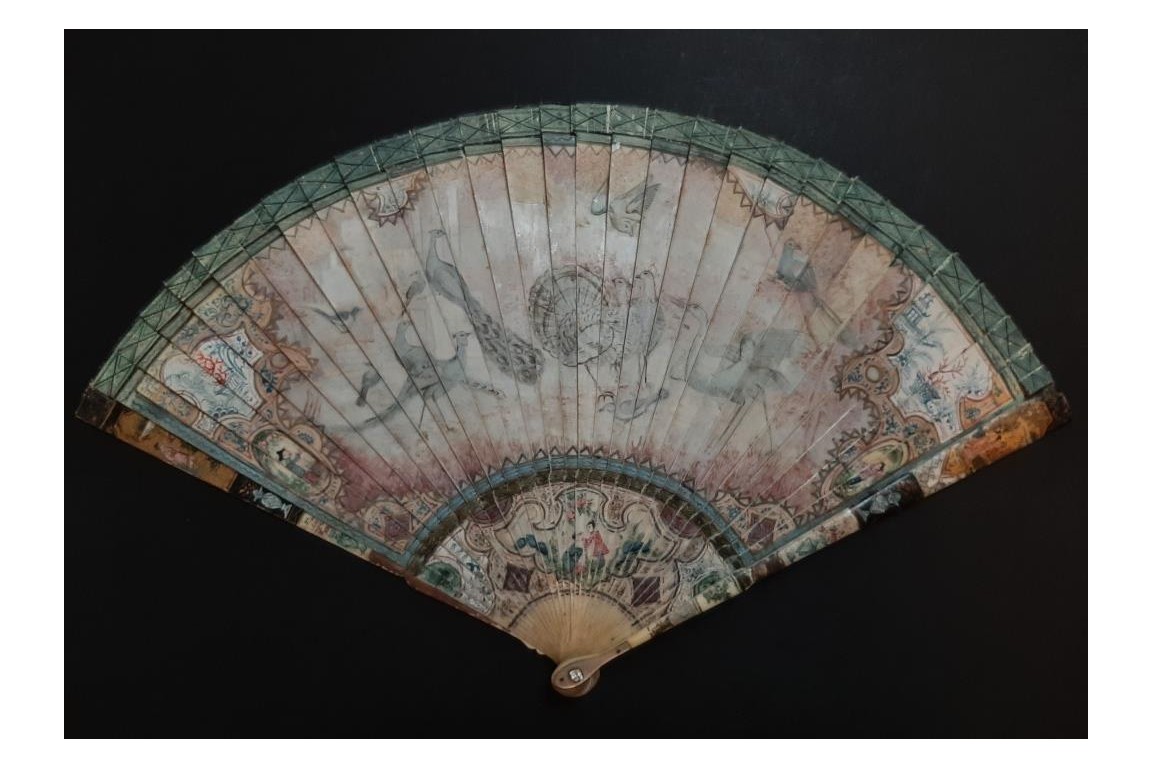 Wonderful birds, fan circa 1690