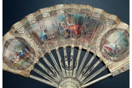 Happiness and misfortune of mankind,  Pandora fan circa 1770