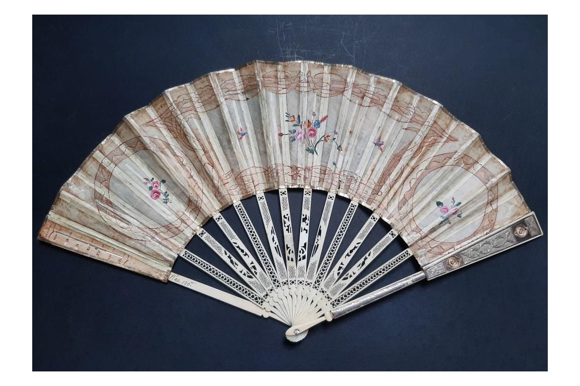 Happiness and misfortune of mankind,  Pandora fan circa 1770