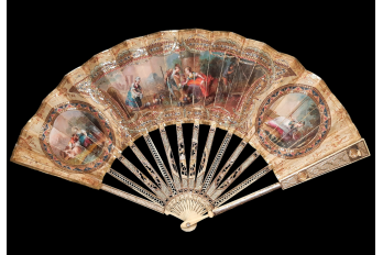 Happiness and misfortune of mankind,  Pandora fan circa 1770