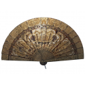 Golden tortoiseshell, fan circa 1900