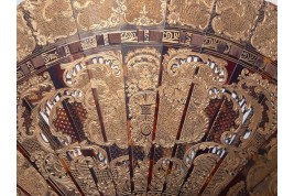 Golden tortoiseshell, fan circa 1900