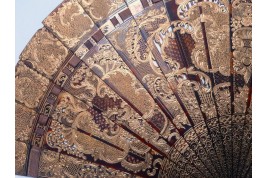 Golden tortoiseshell, fan circa 1900