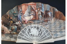 The Sleeping Beauty in the Woods, fan by Roubaudi circa 1880-90