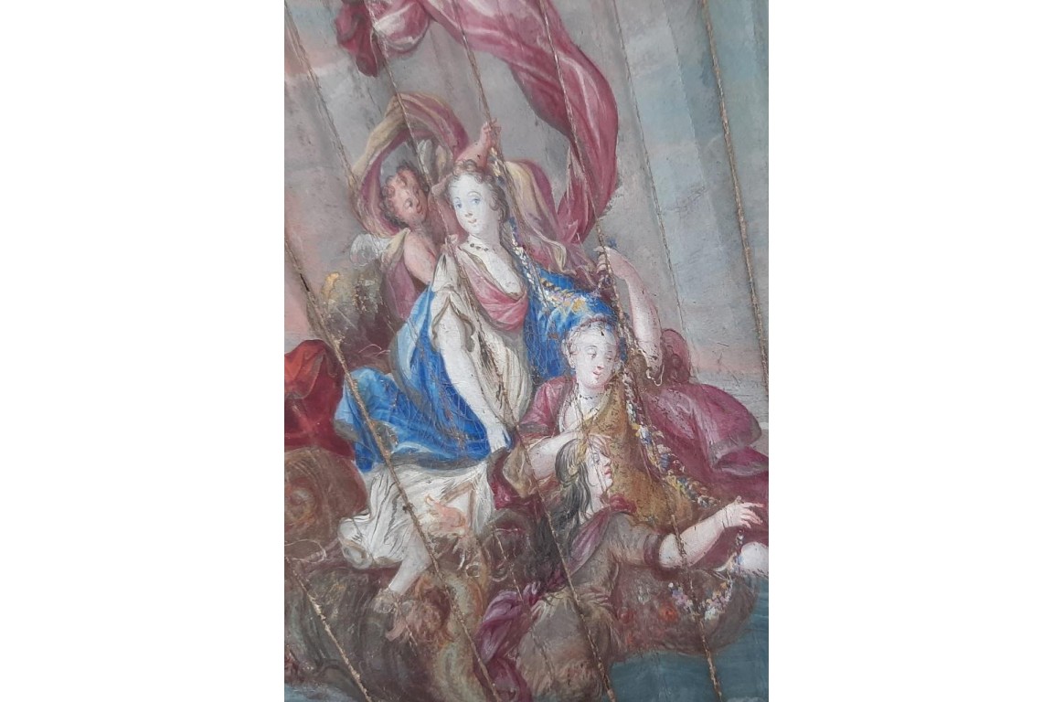 Triomphe de Galatée, éventail vers 1690