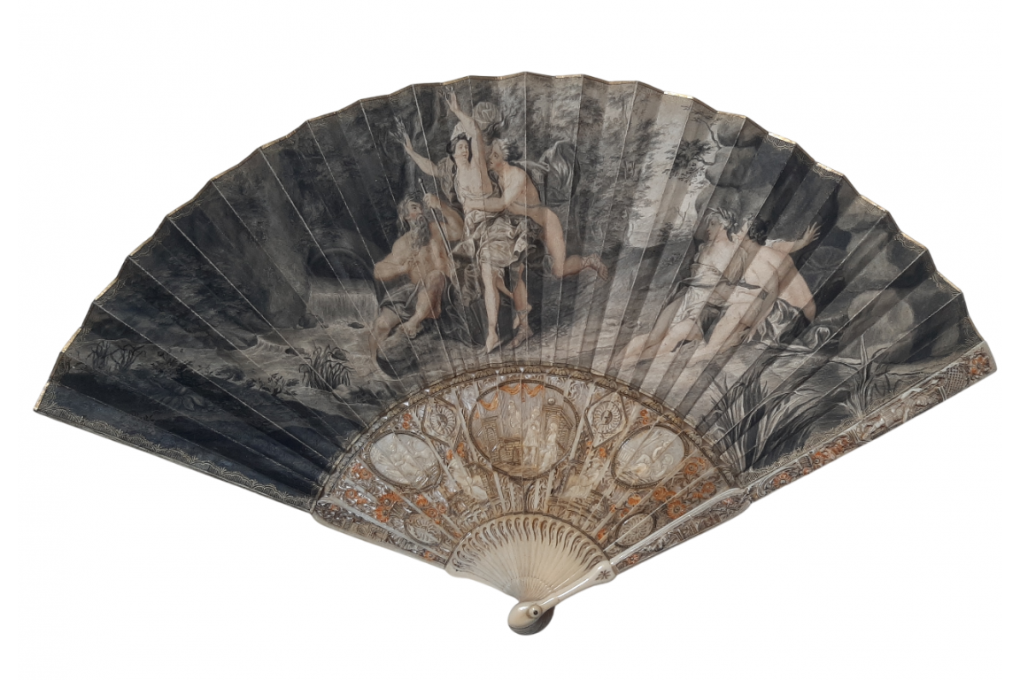 Apollo and Daphne, fan circa 1800-1810