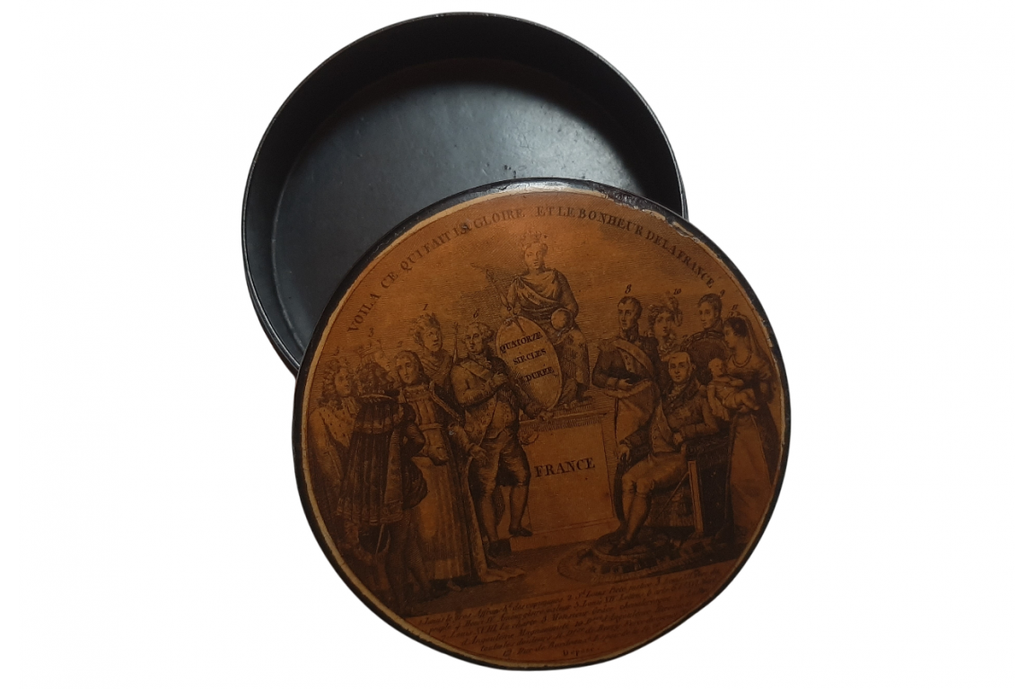 Bourbon & France. Royalist snuffbox, circa 1820