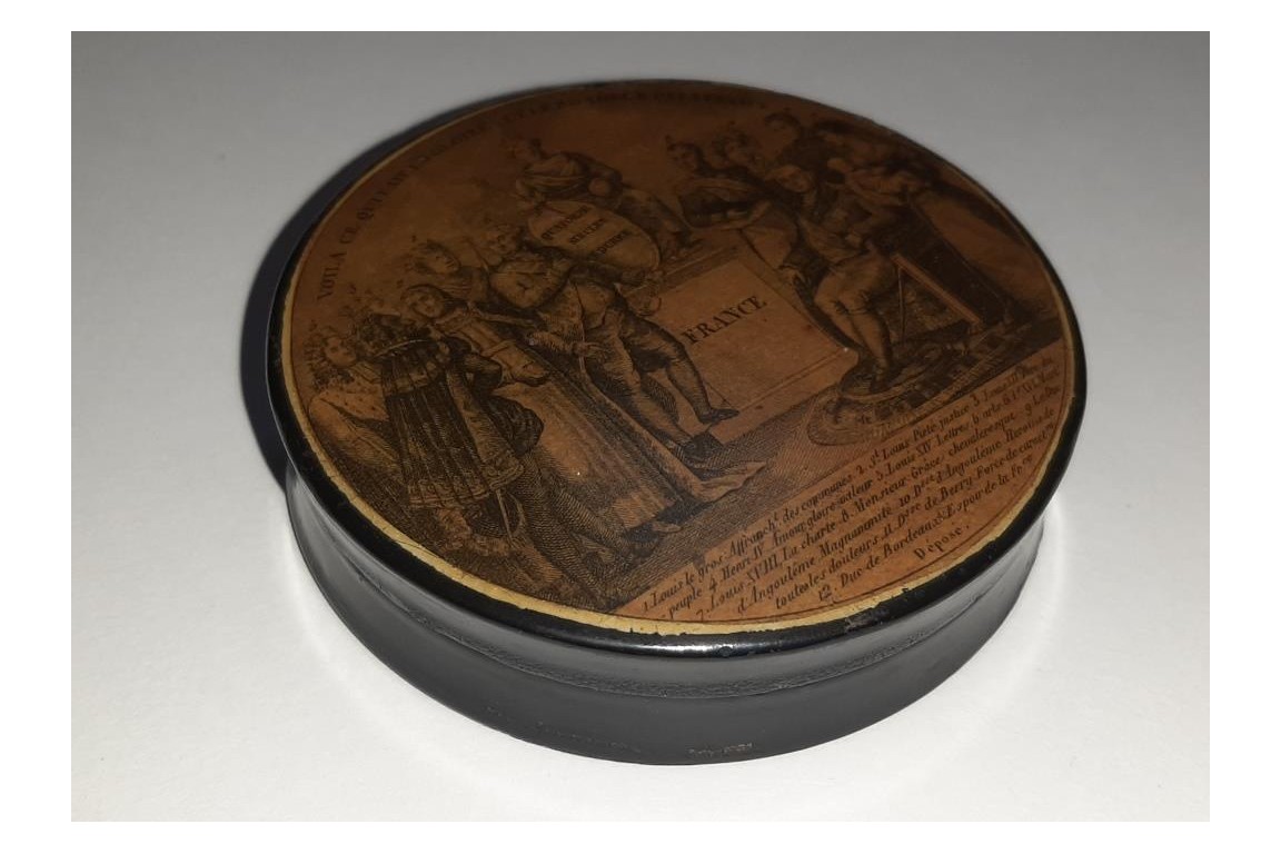 Bourbon & France. Royalist snuffbox, circa 1820