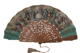 The Spanish Empire and the United States in Cuba, fan circa 1860-65