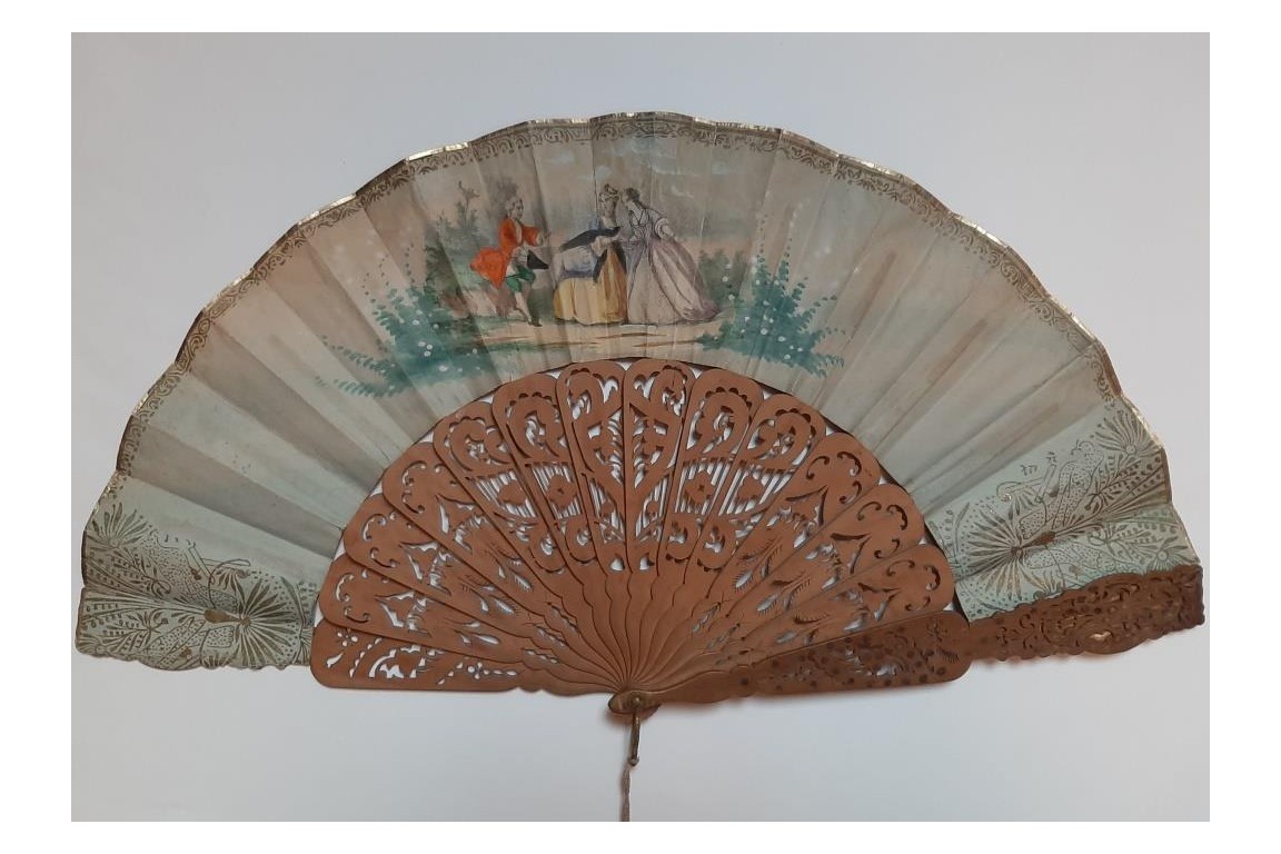 The Spanish Empire and the United States in Cuba, fan circa 1860-65