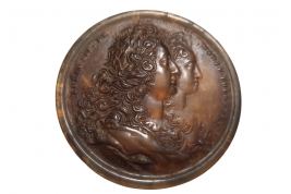 Louis XIV and Maria Theresa,  19th century medallion